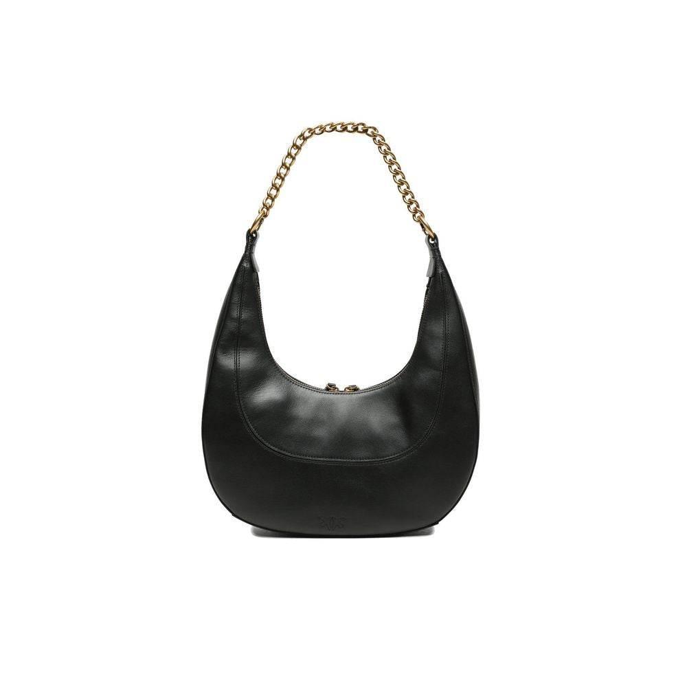 PINKO Black Leather Handbag - Hilstor