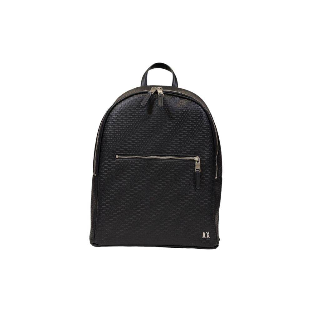Armani Exchange Black Polyester Backpack - Hilstor
