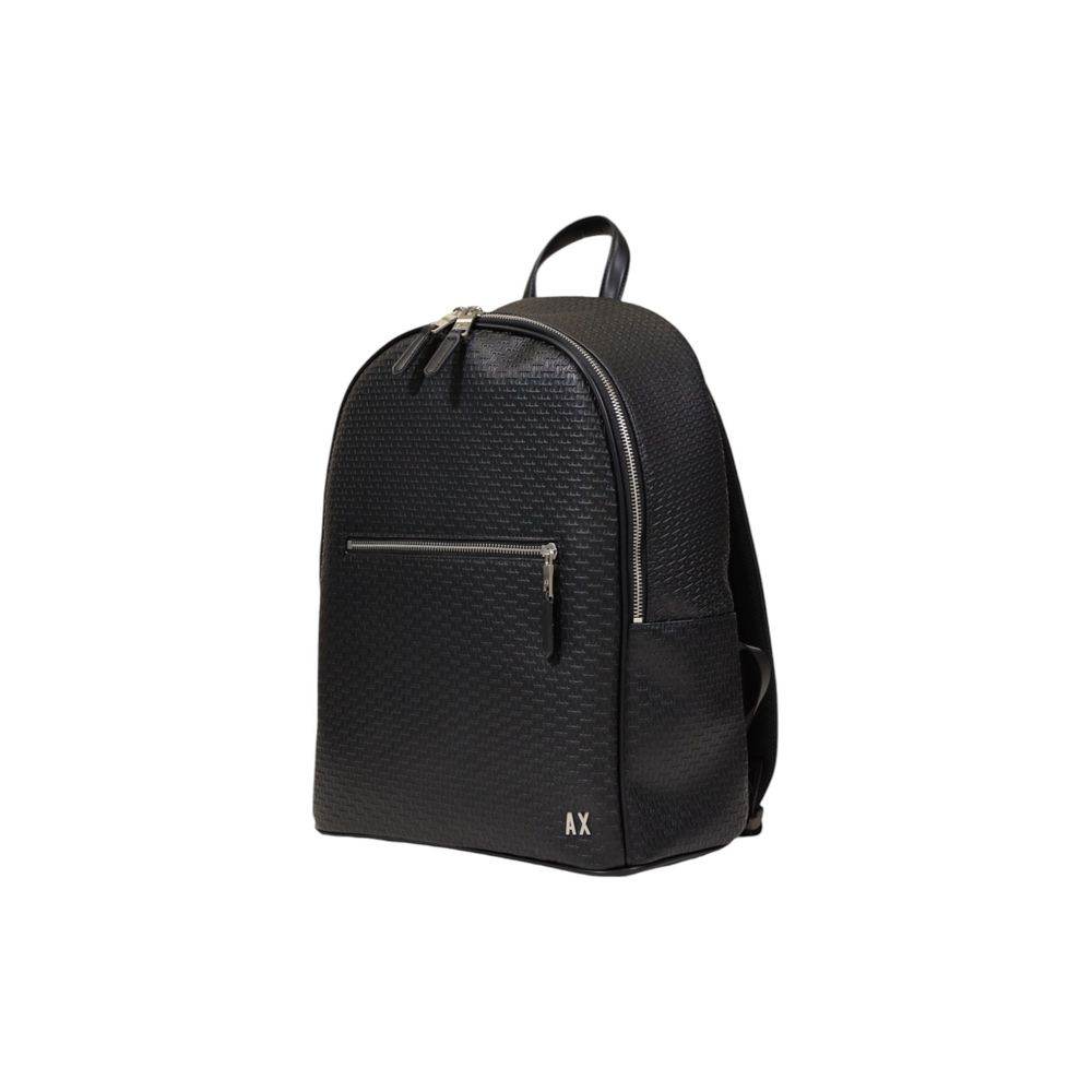 Armani Exchange Black Polyester Backpack - Hilstor