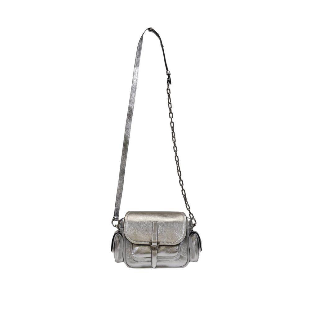 Coccinelle Silver Leather Handbag - Hilstor