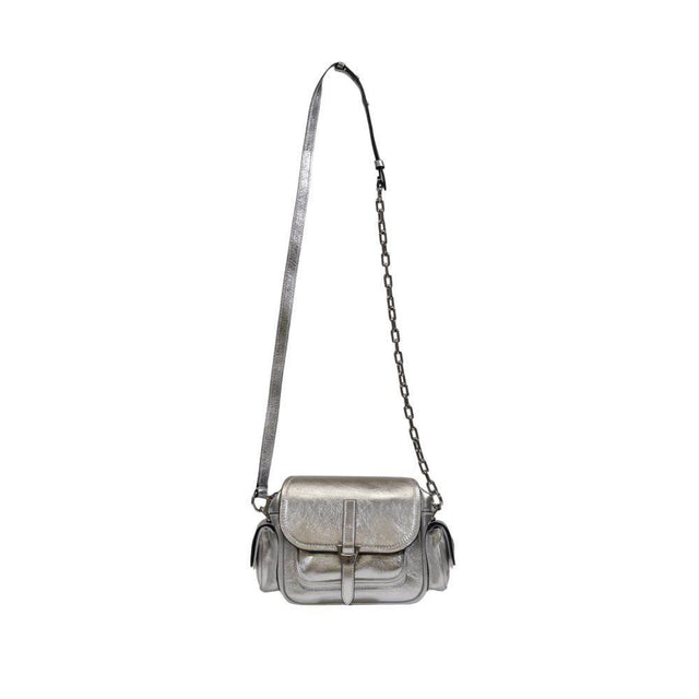 Coccinelle Silver Leather Handbag - Hilstor