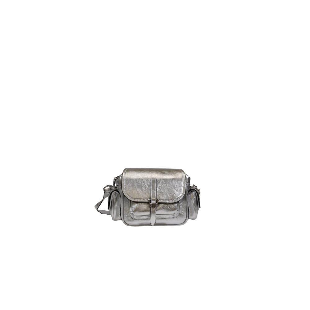 Coccinelle Silver Leather Handbag - Hilstor