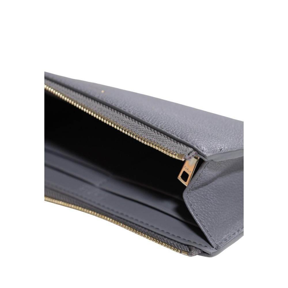 Furla Gray Leather Wallet - Hilstor