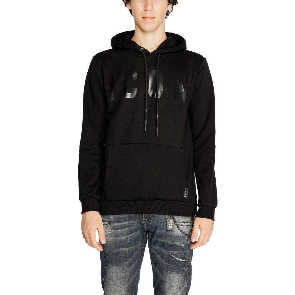 Icon Black Cotton Hoody - Hilstor