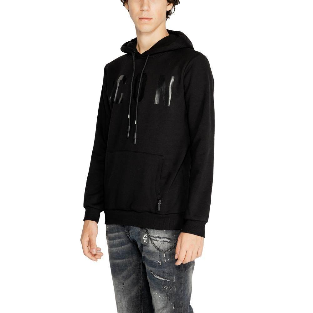 Icon Black Cotton Hoody - Hilstor
