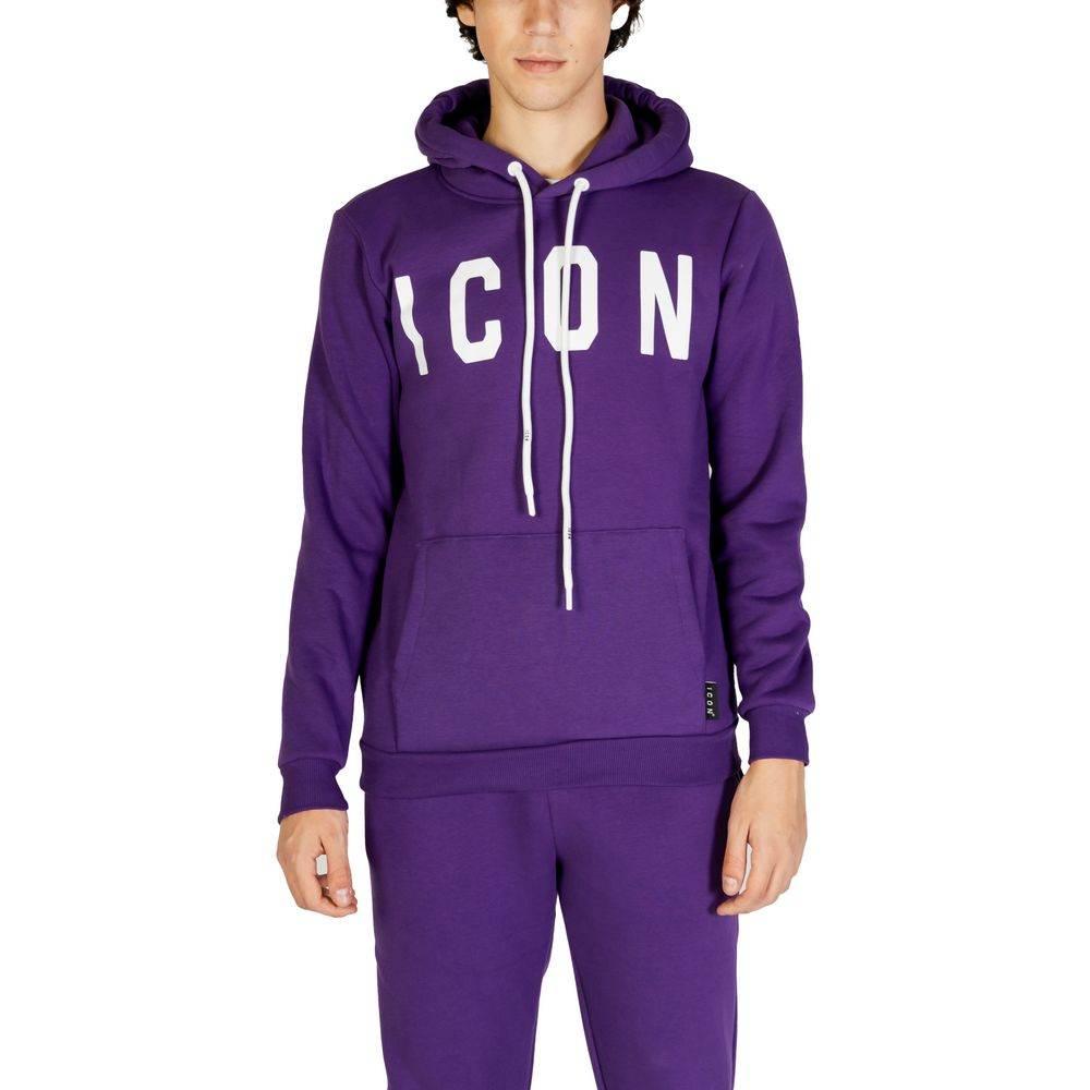 Icon Purple Cotton Hoody - Hilstor