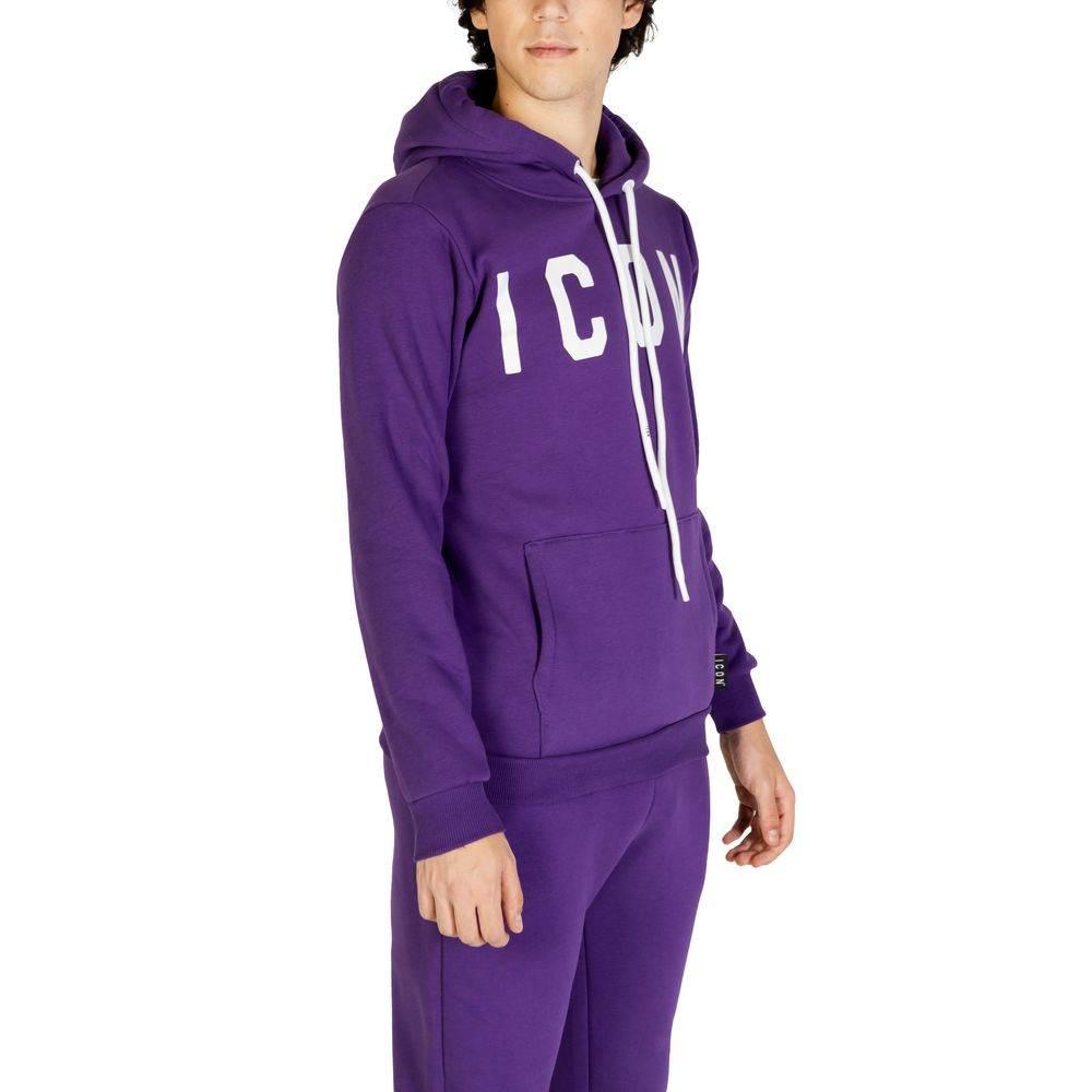 Icon Purple Cotton Hoody - Hilstor