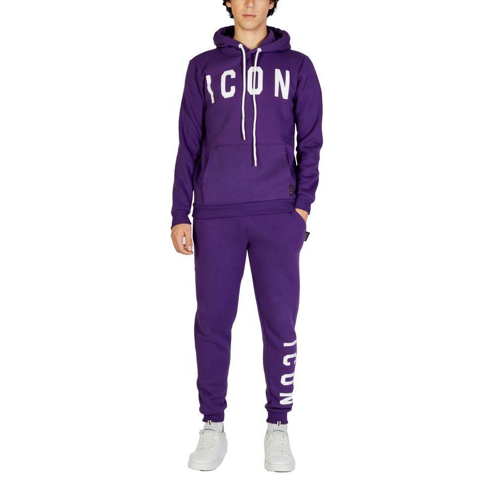 Icon Purple Cotton Hoody - Hilstor