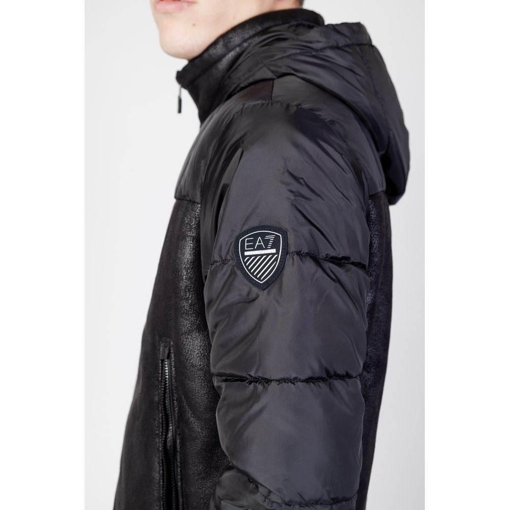 EA7 Emporio Armani Black Polyester Jackets & Coat - Hilstor