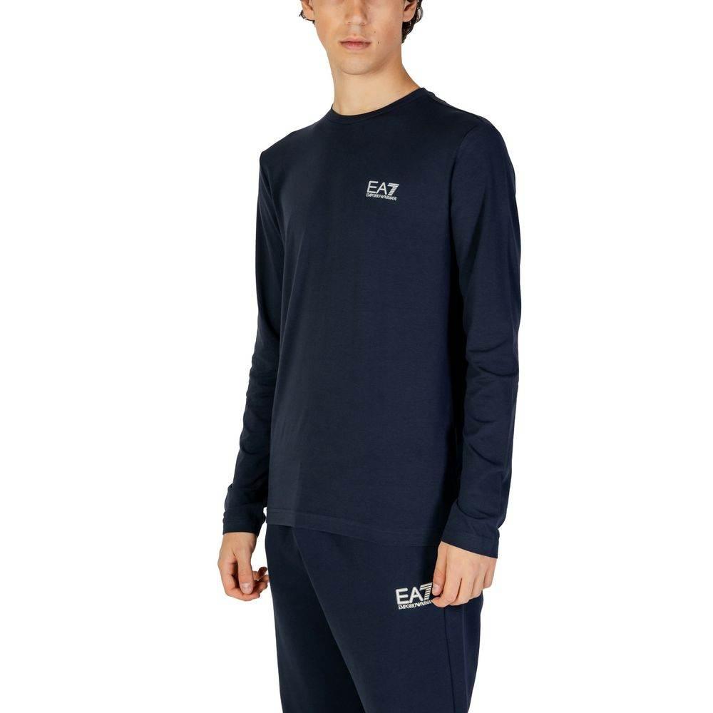EA7 Emporio Armani Blue Cotton Long Sleeve - Hilstor
