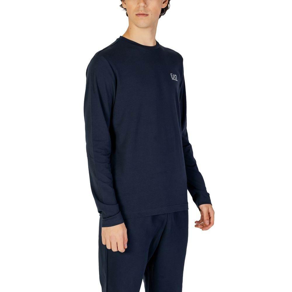 EA7 Emporio Armani Blue Cotton Long Sleeve - Hilstor