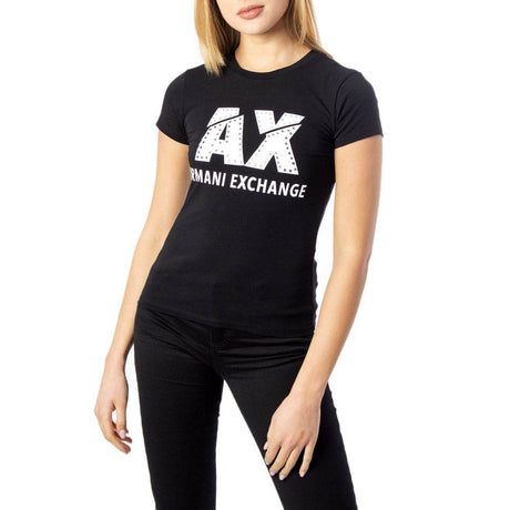 Armani Exchange Black Cotton Tops & T-Shirt - Hilstor