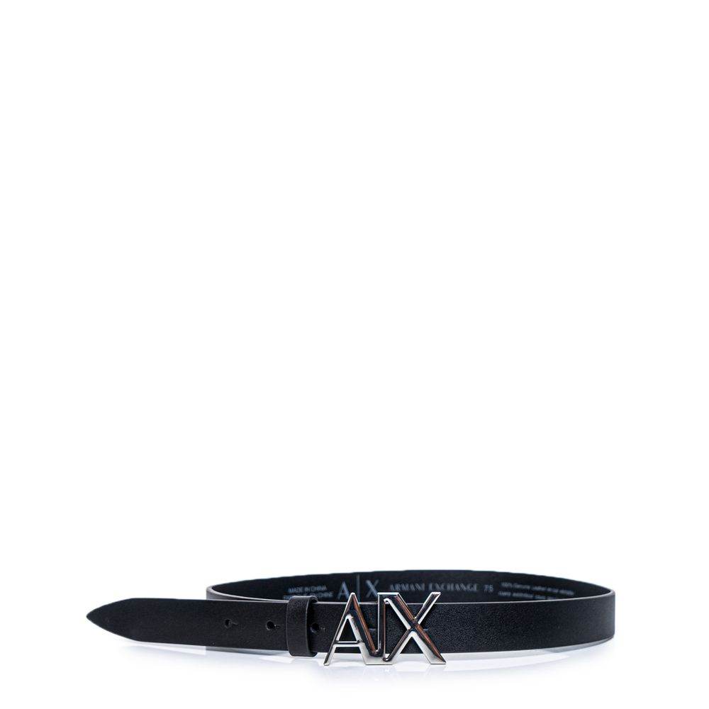 Armani Exchange Black Leather Belt - Hilstor