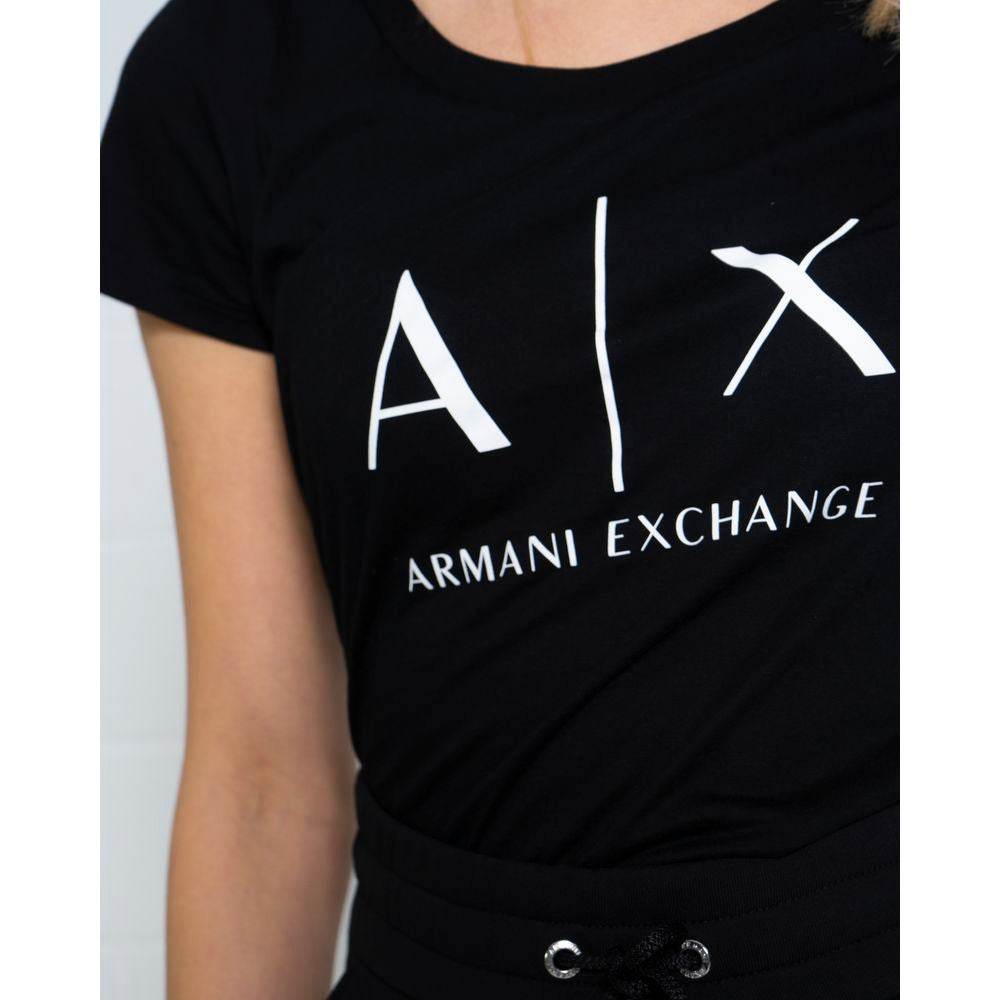 Armani Exchange Black Cotton Tops & T-Shirt - Hilstor