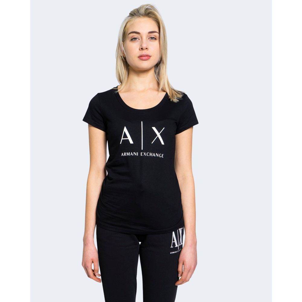 Armani Exchange Black Cotton Tops & T-Shirt - Hilstor