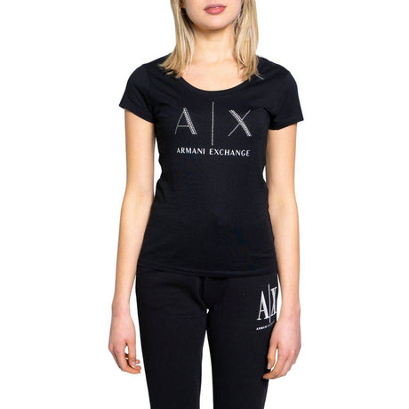 Armani Exchange Black Cotton Tops & T-Shirt - Hilstor