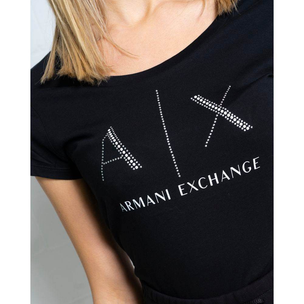 Armani Exchange Black Cotton Tops & T-Shirt - Hilstor