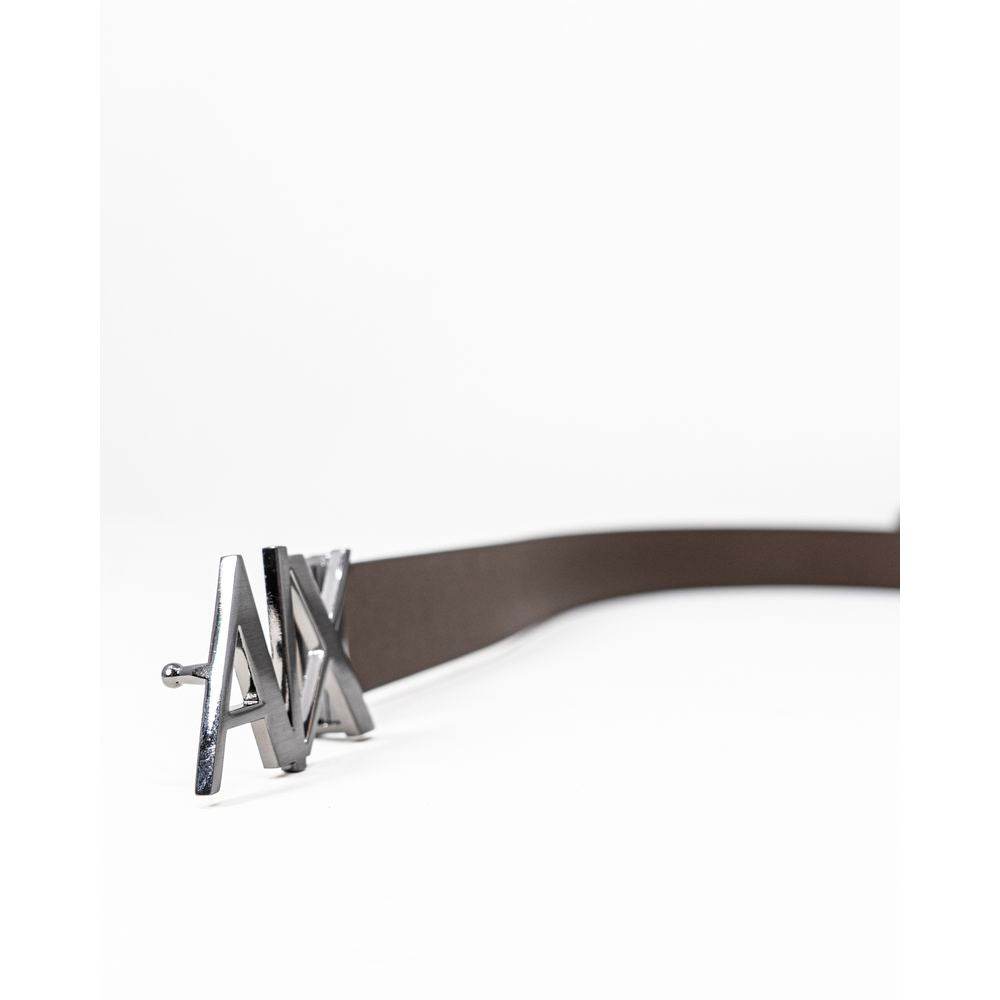 Armani Exchange Black Leather Belt - Hilstor