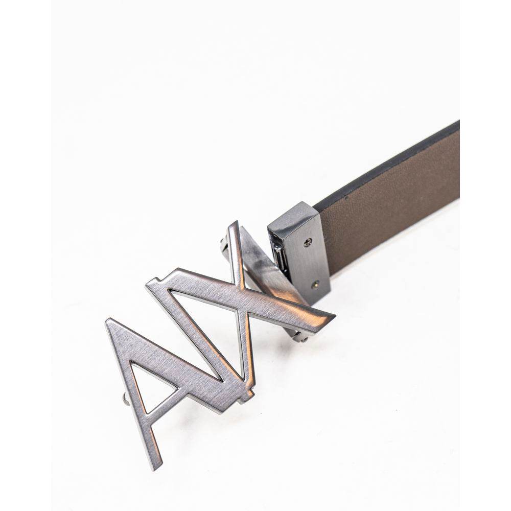 Armani Exchange Black Leather Belt - Hilstor