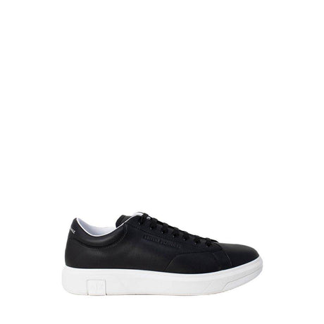 Armani Exchange Black Leather Sneaker - Hilstor