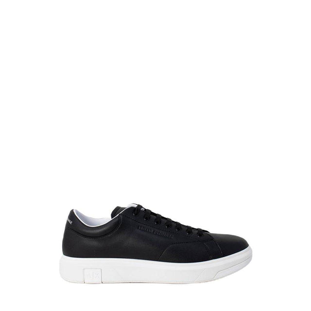 Armani Exchange Black Leather Sneaker - Hilstor