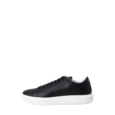 Armani Exchange Black Leather Sneaker - Hilstor