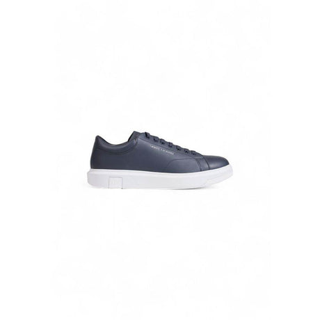 Armani Exchange Blue Leather Sneaker - Hilstor