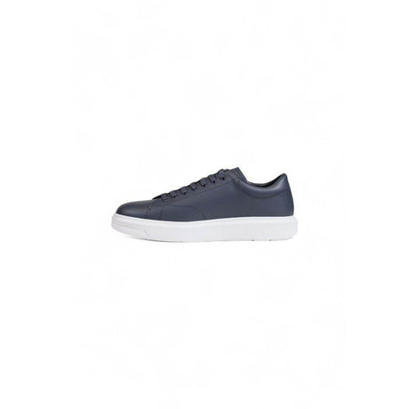 Armani Exchange Blue Leather Sneaker - Hilstor