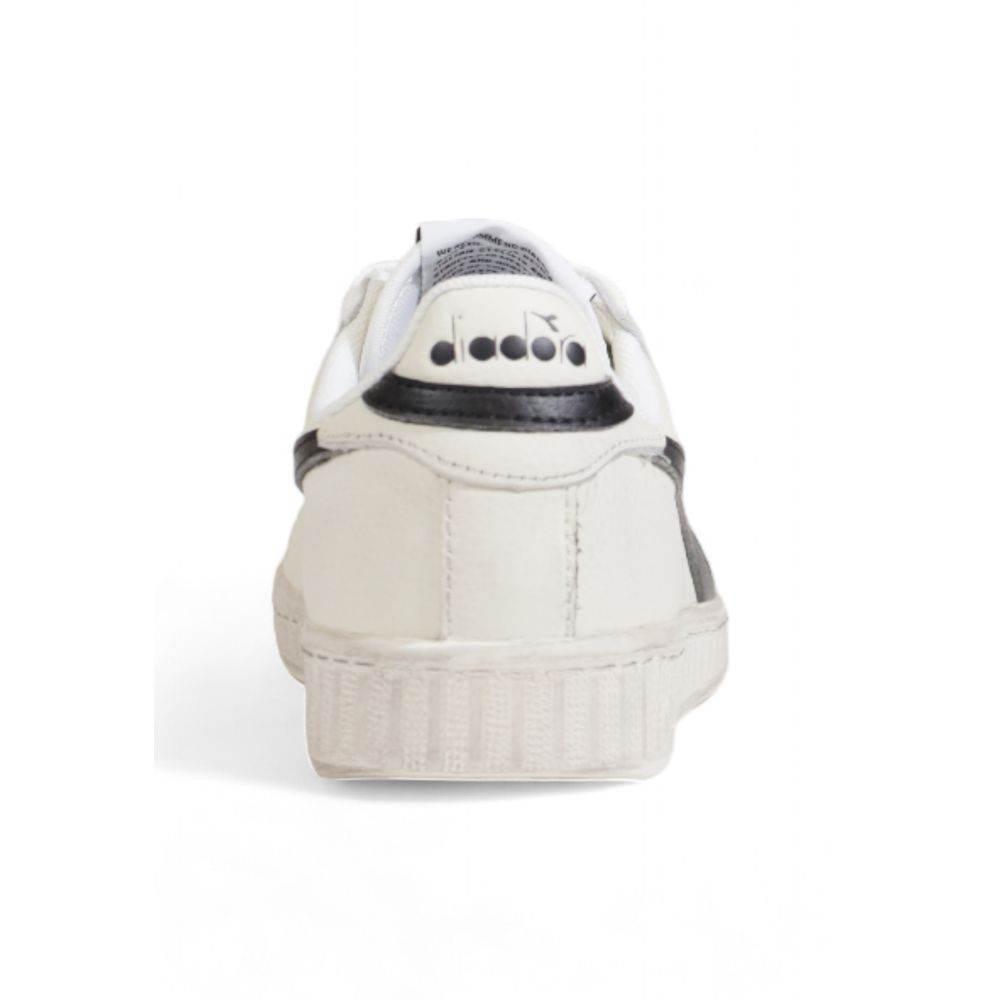Diadora Black And White Leather Sneaker - Hilstor
