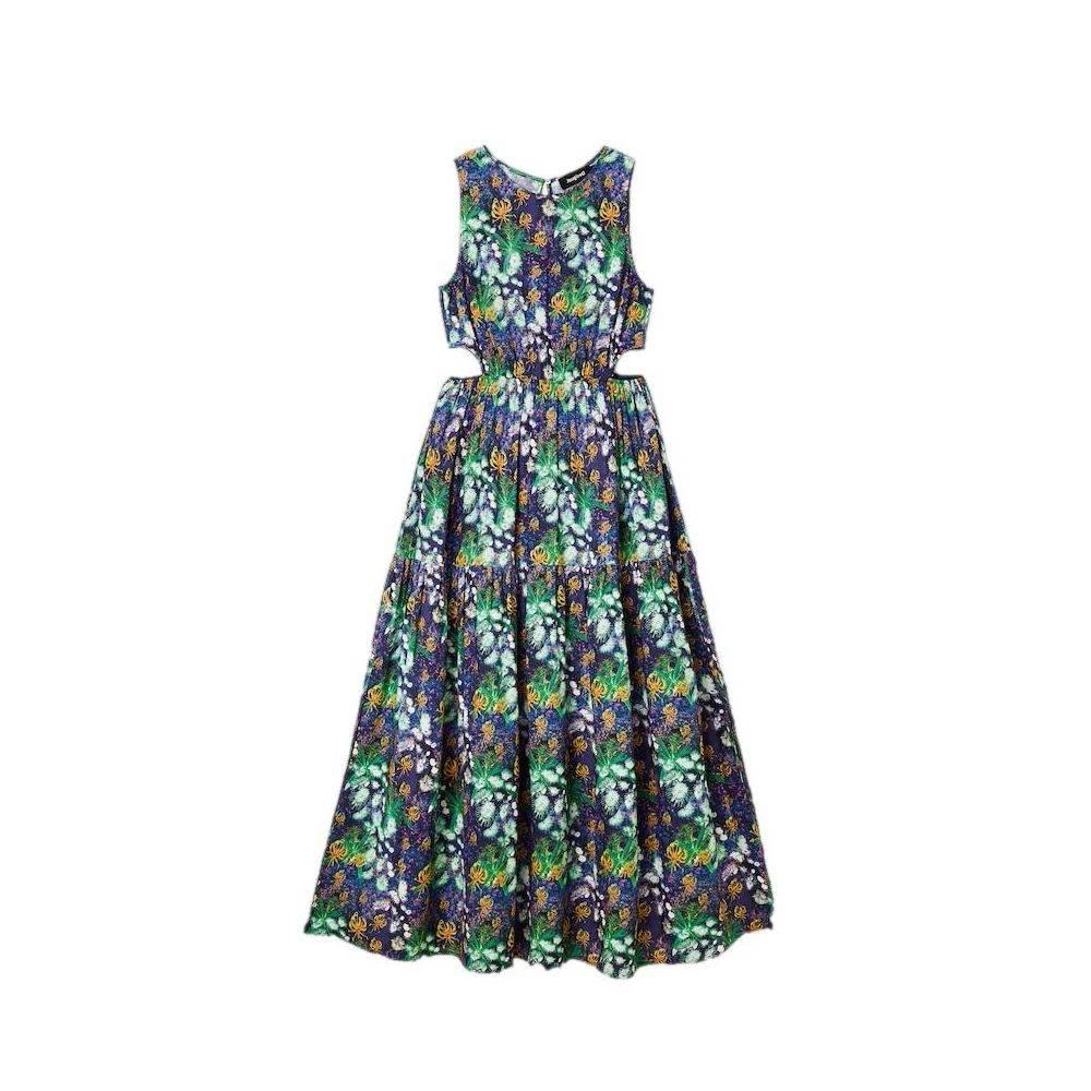 Desigual Blue Viscose Dress - Hilstor