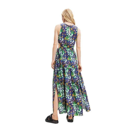 Desigual Blue Viscose Dress - Hilstor