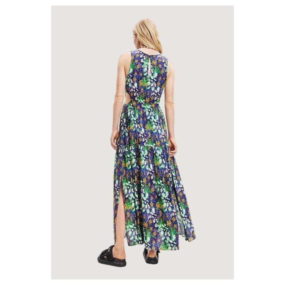 Desigual Blue Viscose Dress - Hilstor