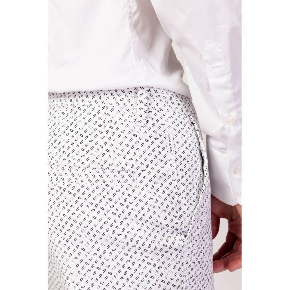 Armani Exchange White Cotton Short - Hilstor