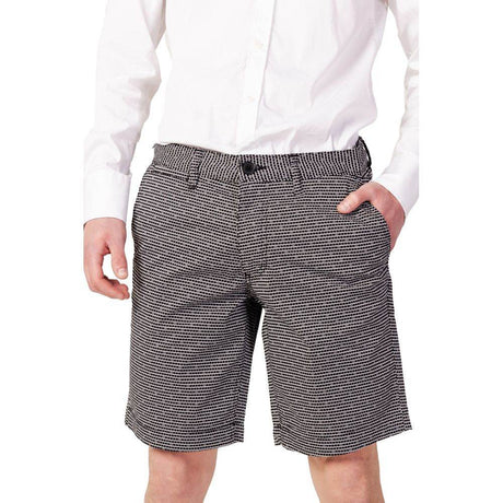 Armani Exchange Black And White Cotton Short - Hilstor