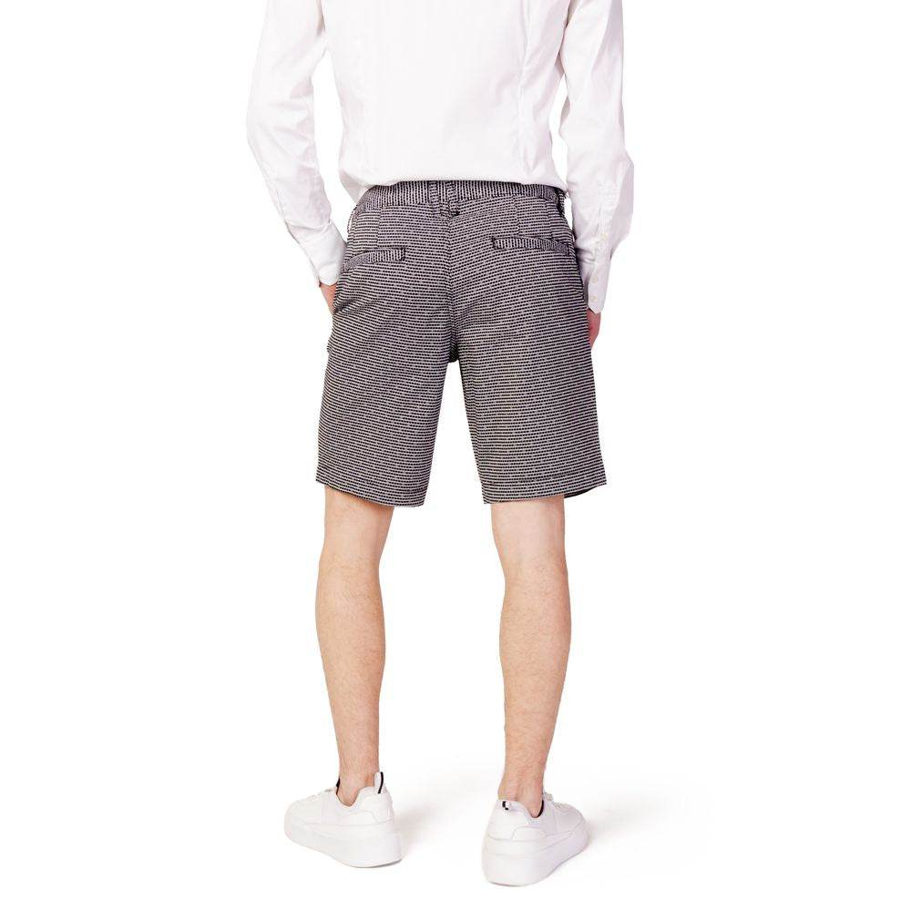 Armani Exchange Black And White Cotton Short - Hilstor