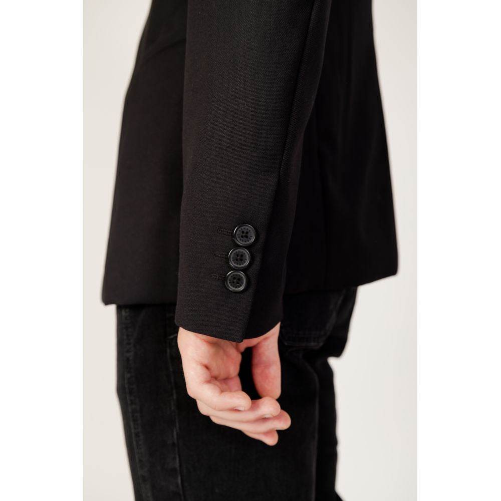 Armani Exchange Black Polyester Blazer - Hilstor
