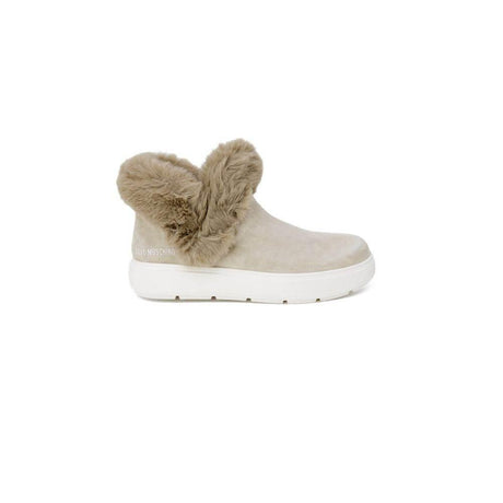 Love Moschino Beige Leather Sneaker - Hilstor