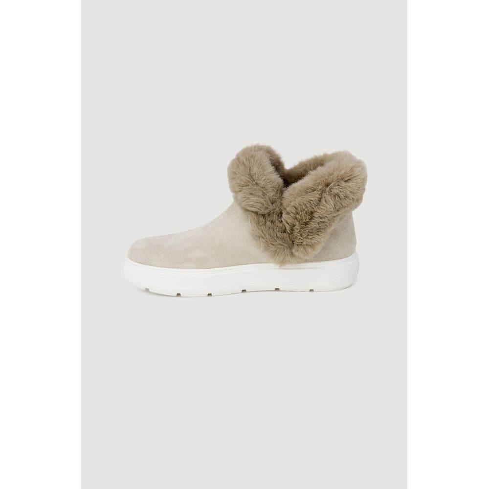 Love Moschino Beige Leather Sneaker - Hilstor