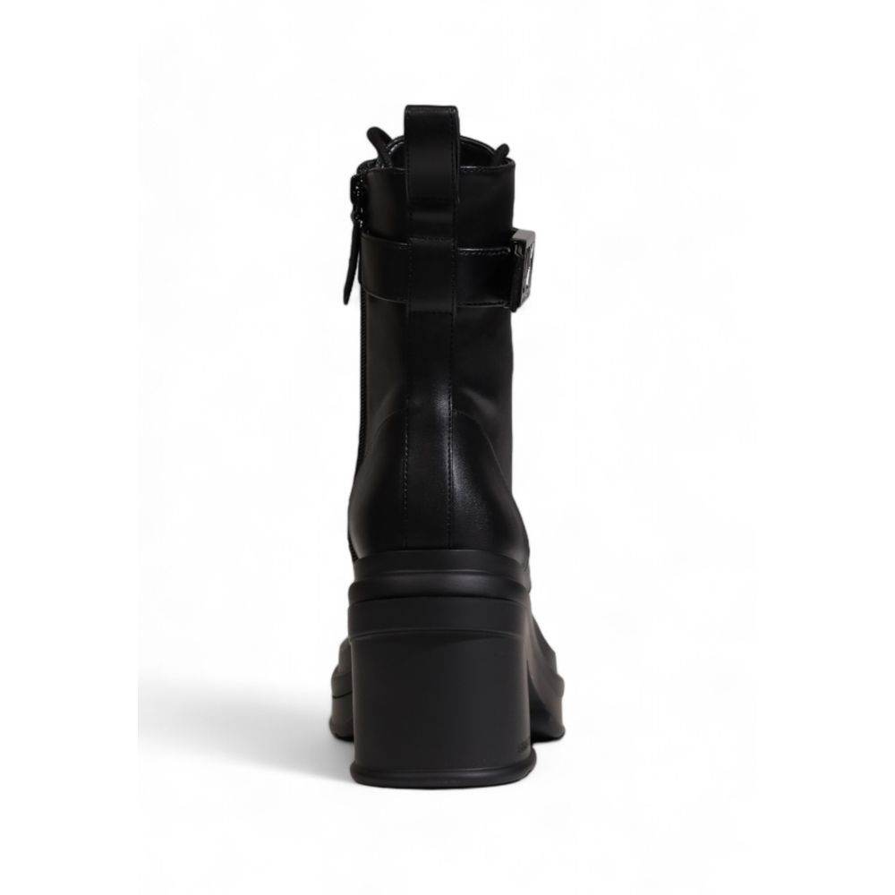 Armani Exchange Black Polyester Boot - Hilstor