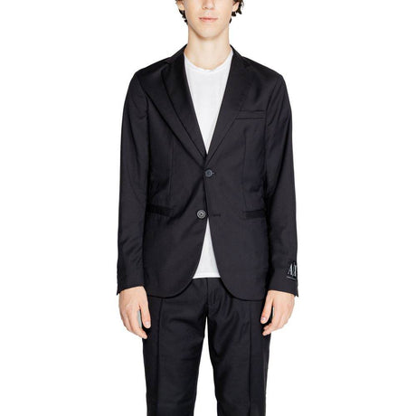 Armani Exchange Black Polyester Blazer - Hilstor