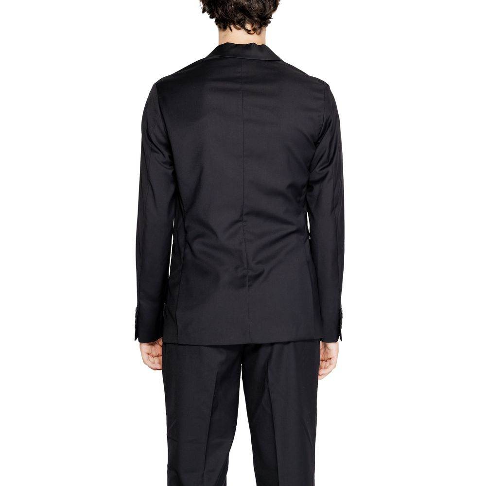 Armani Exchange Black Polyester Blazer - Hilstor