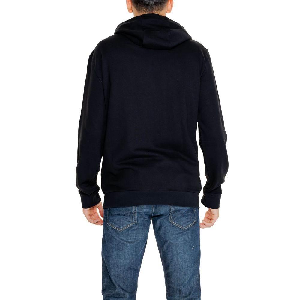 EA7 Emporio Armani Black Cotton Hoody - Hilstor