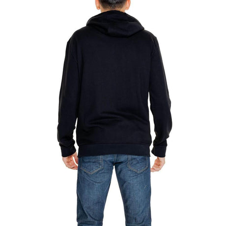 EA7 Emporio Armani Black Cotton Hoody - Hilstor