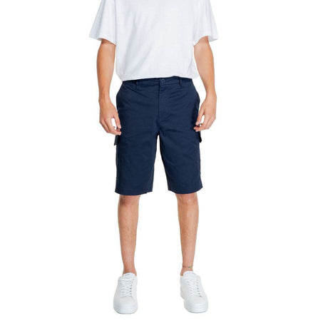 Armani Exchange Blue Cotton Short - Hilstor