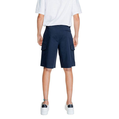 Armani Exchange Blue Cotton Short - Hilstor