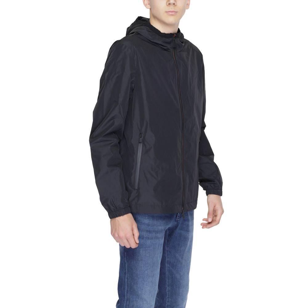 Suns Black Polyester Jackets & Coat - Hilstor