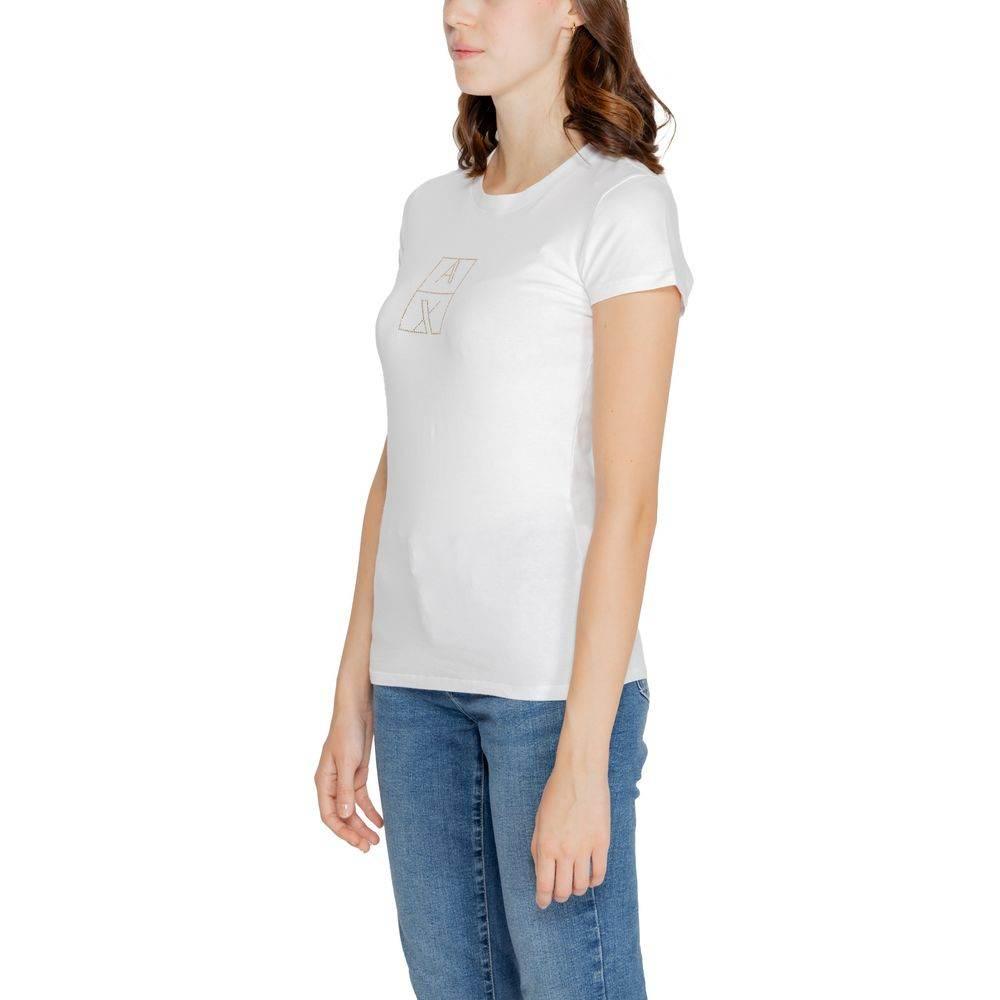 Armani Exchange White Cotton Tops & T-Shirt - Hilstor