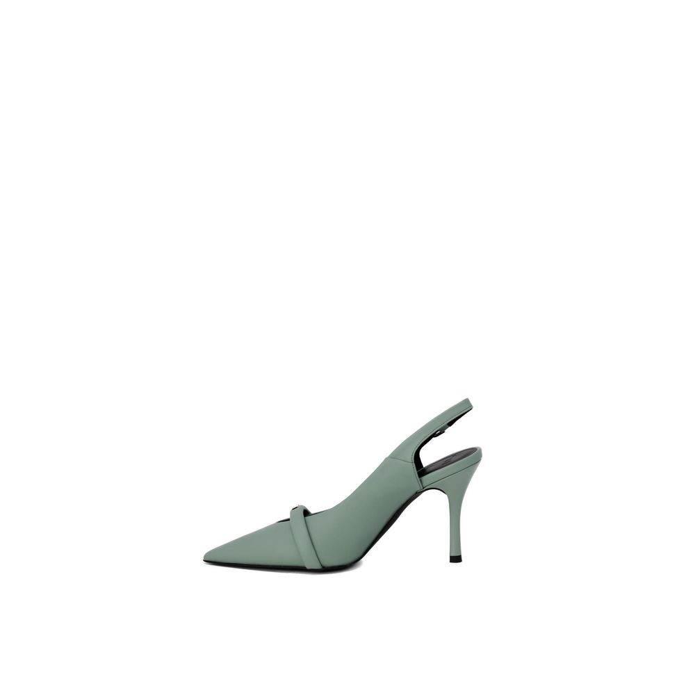 Furla Green Leather Sandal - Hilstor