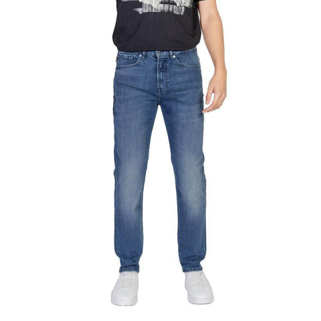 Hugo Boss Blue Cotton Relaxed Fit Jean - Hilstor