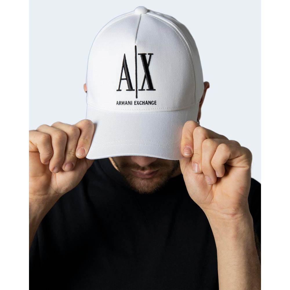 Armani Exchange White Cotton Hats & Cap - Hilstor